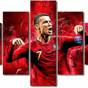 لوحة كريستيانو رونالدو - 5 قطع بتصميم مُلهم