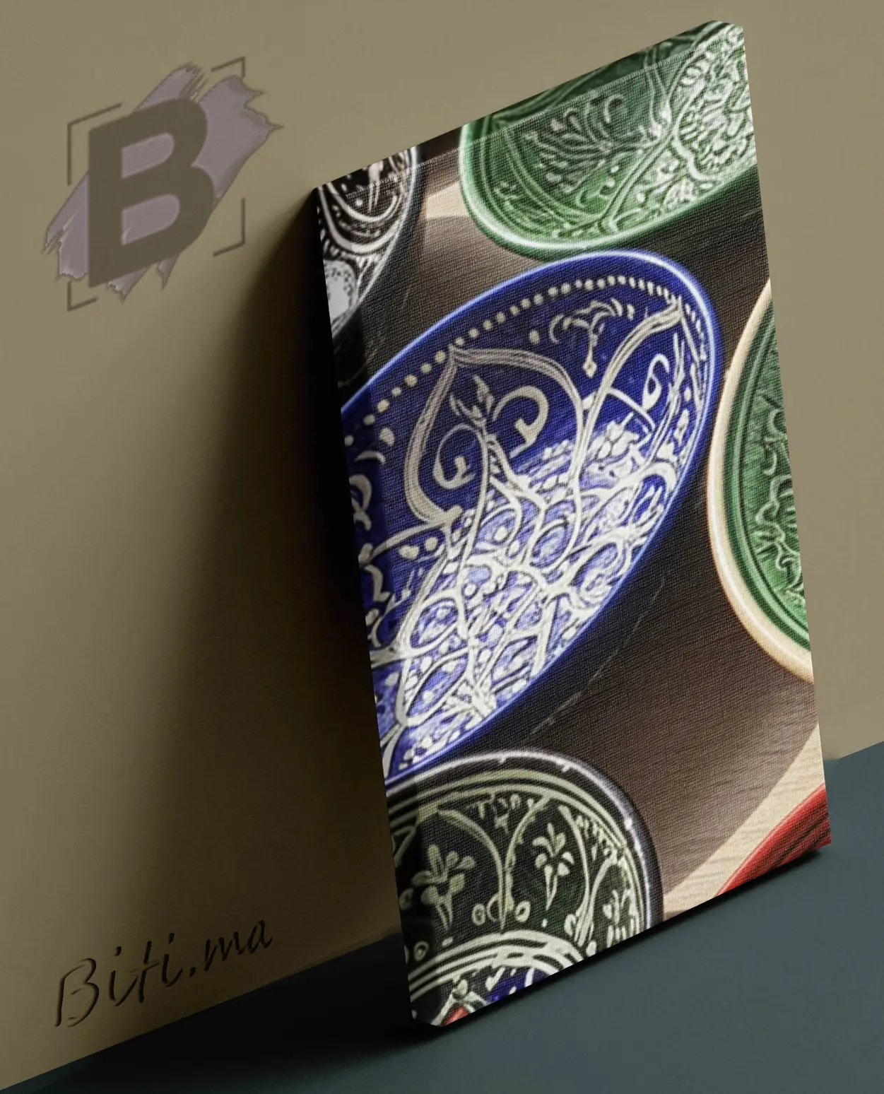 لوحة أطباق زليج مغربية فاخرة - Tableau Assiettes Zellige Maroc