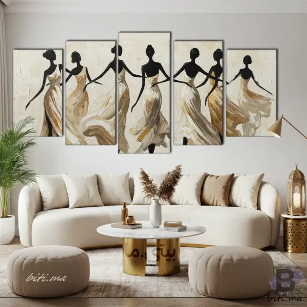 ⁦رقصة الأنوثة: لوحة جدارية عصرية - Tableau Danse Féminine Moderne⁩ - الصورة ⁦4⁩