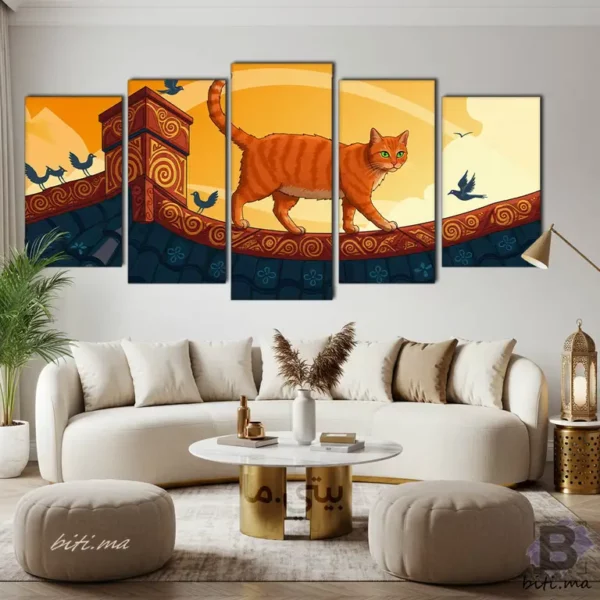 ⁦طابلو القط المغربي الأصيل - Tableau Chat Marocain Authentique⁩ - الصورة ⁦4⁩