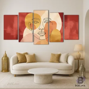 همسات الألوان: لوحة جدارية تجريدية أنيقة - Tableau Murale Abstrait Élégant