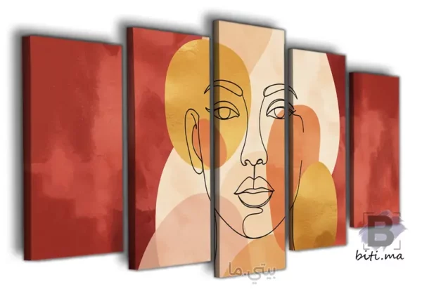 ⁦همسات الألوان: لوحة جدارية تجريدية أنيقة - Tableau Murale Abstrait Élégant⁩ - الصورة ⁦2⁩