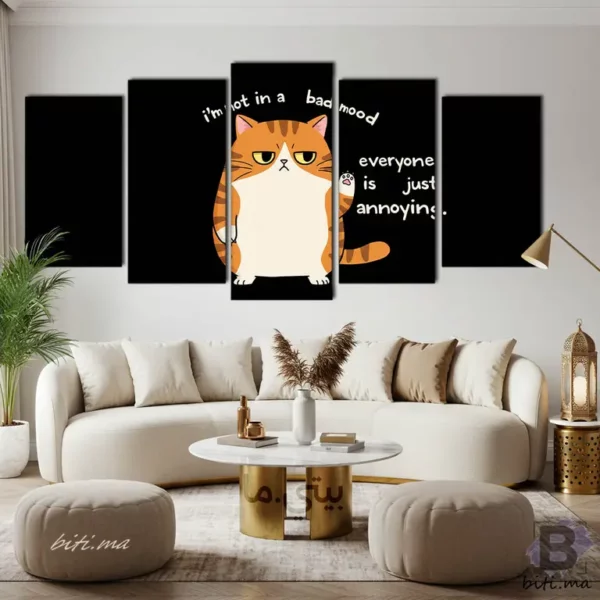 ⁦طابلو المواء الغاضب: لمسة فكاهية لديكور منزلك - Tableau Chat Grognon⁩ - الصورة ⁦4⁩