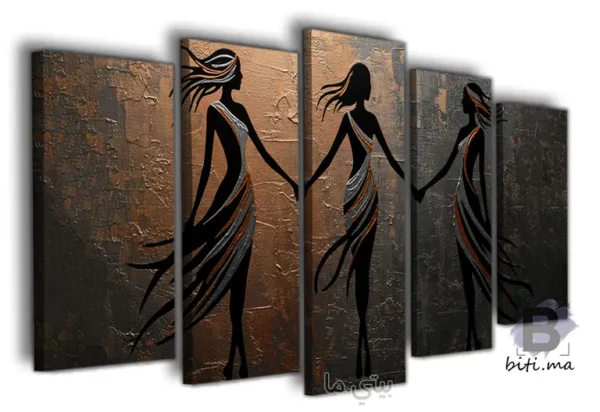 ⁦رقصة الألوان: لوحة جدارية فنية بنمط مغربي أصيل - Tableau Danse des Couleurs Marocaines⁩ - الصورة ⁦2⁩