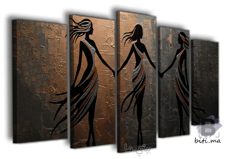 رقصة الألوان: لوحة جدارية فنية بنمط مغربي أصيل - Tableau Danse des Couleurs Marocaines