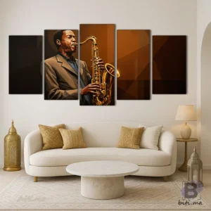 لوحة عازف الساكسفون الأنيق - Tableau Saxophoniste Chic