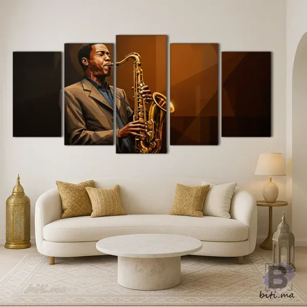 لوحة عازف الساكسفون الأنيق - Tableau Saxophoniste Chic