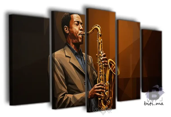 ⁦لوحة عازف الساكسفون الأنيق - Tableau Saxophoniste Chic⁩ - الصورة ⁦2⁩