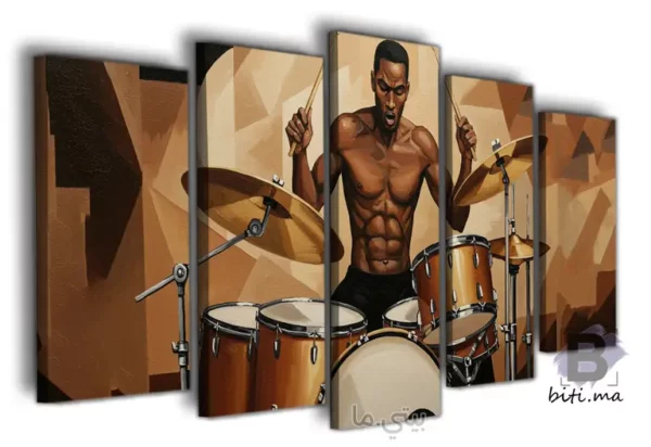 ⁦لوحة عازف الدرامز بأسلوب عصري - Tableau Drummer Moderne⁩ - الصورة ⁦2⁩