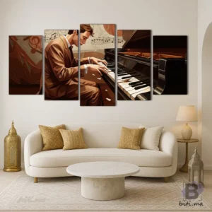لوحة عازف البيانو: لمسة فنية عصرية - Tableau Pianiste Moderne
