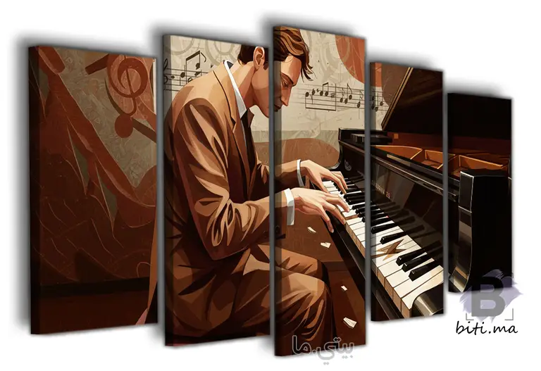 لوحة عازف البيانو: لمسة فنية عصرية - Tableau Pianiste Moderne