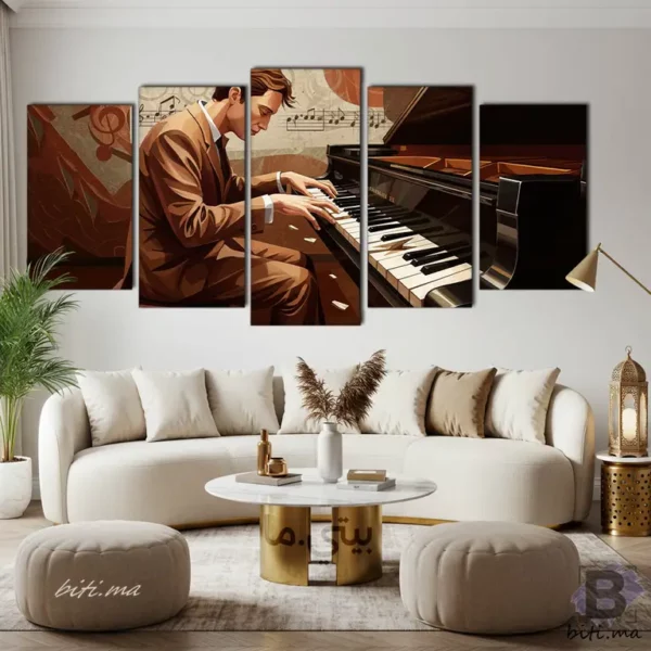 ⁦لوحة عازف البيانو: لمسة فنية عصرية - Tableau Pianiste Moderne⁩ - الصورة ⁦4⁩