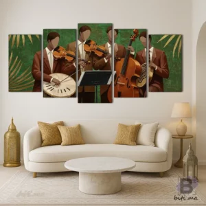 لوحة موسيقية أنيقة بتصميم مغربي عصري - Tableau Musique Marocaine Moderne