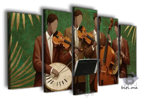 ⁦لوحة موسيقية أنيقة بتصميم مغربي عصري - Tableau Musique Marocaine Moderne⁩ - الصورة ⁦2⁩