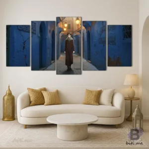 ايرين ييغر في شفشاون الزرقاء - Tableau Eren Yeager in Chefchaouen