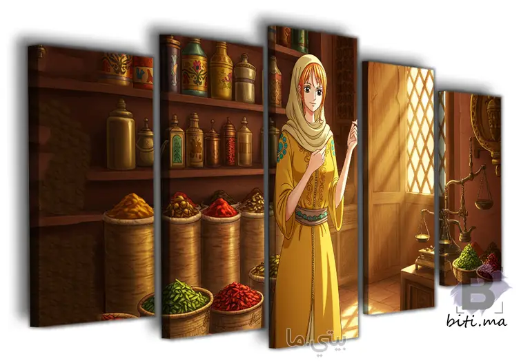لوحة نامي في سوق التوابل - Tableau Nami Épices