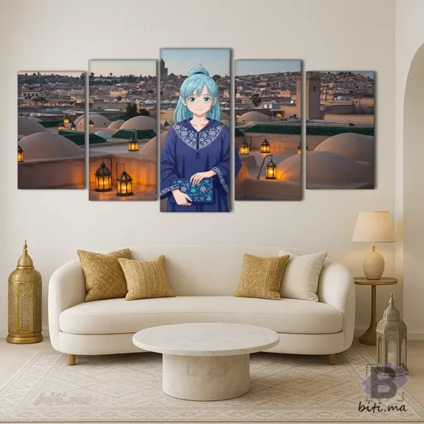 بولما من دراغون بول في رياض بمراكش - Tableau Bulma in Marrakech