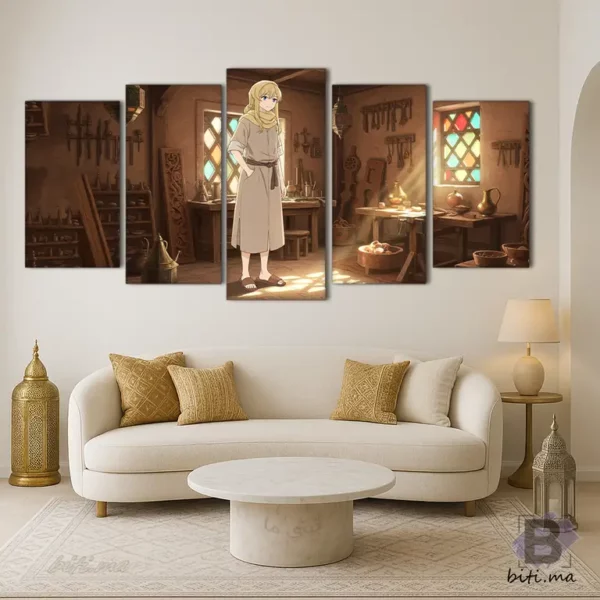 لوحة فتاة الورشة القديمة: سحر الأنمي في منزلك Tableau Atelier Antique