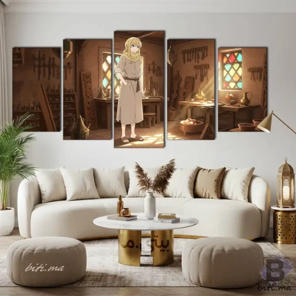 ⁦لوحة فتاة الورشة القديمة: سحر الأنمي في منزلك Tableau Atelier Antique⁩ - الصورة ⁦4⁩
