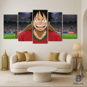 Tableau Luffy Footballeur - لوحة لوفي لاعب كرة قدم