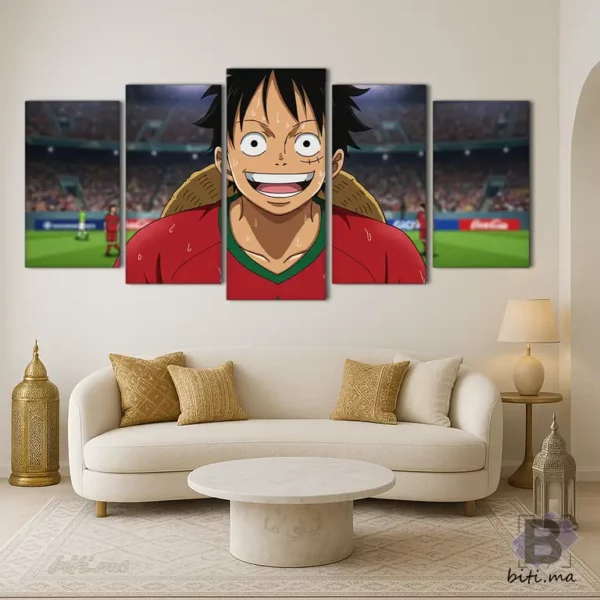Tableau Luffy Footballeur - لوحة لوفي لاعب كرة قدم