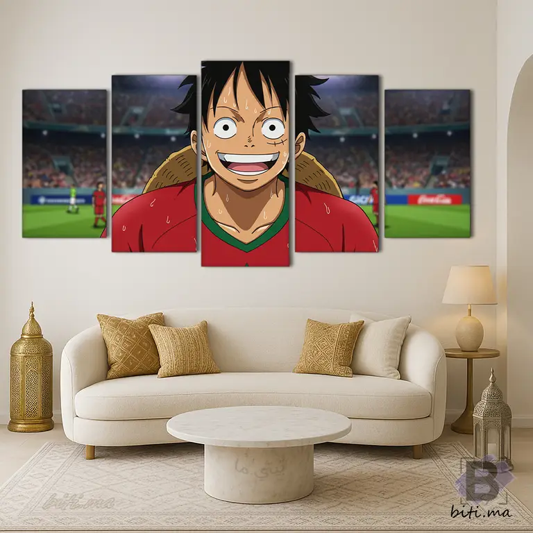 Tableau Luffy Footballeur - لوحة لوفي لاعب كرة قدم