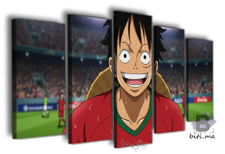Tableau Luffy Footballeur - لوحة لوفي لاعب كرة قدم