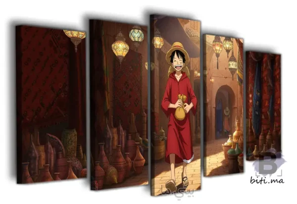 ⁦لوحة لوفي في المدينة القديمة tableau Luffy dans l'ancienne médina⁩ - الصورة ⁦2⁩
