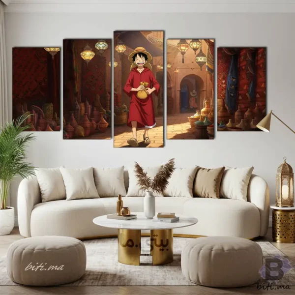 ⁦لوحة لوفي في المدينة القديمة tableau Luffy dans l'ancienne médina⁩ - الصورة ⁦4⁩